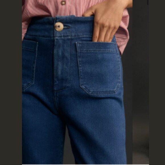 Maeve Colette Wide Leg Cuffed Jean - 33T - Picture 3 of 6